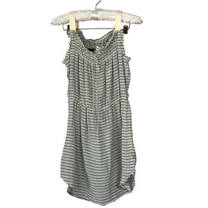 Patterson J. Kincaid Blue Striped Sun Dress Women's Size XS Wide Straps